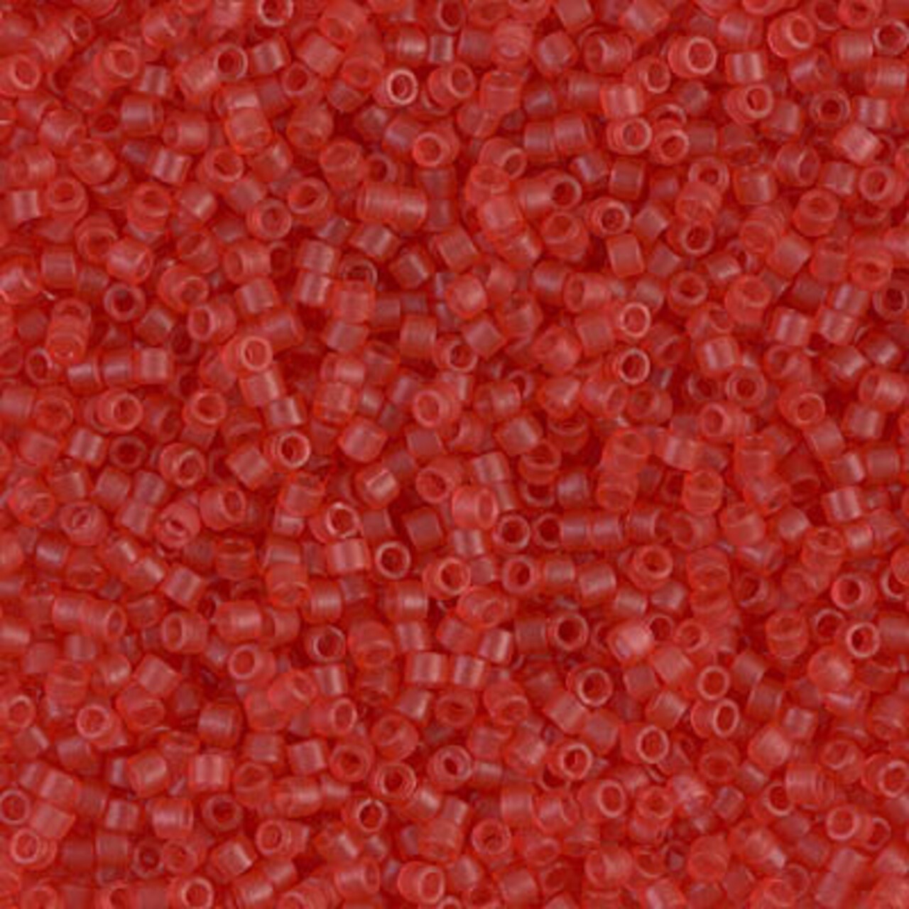 Miyuki Delica Bead 11/0, DB0779, Dyed Semi-Frosted Transparent Watermelon, 5 grams